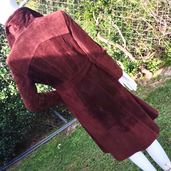 Argentinian Ladies Genuine Suede Leather Full Length Coat